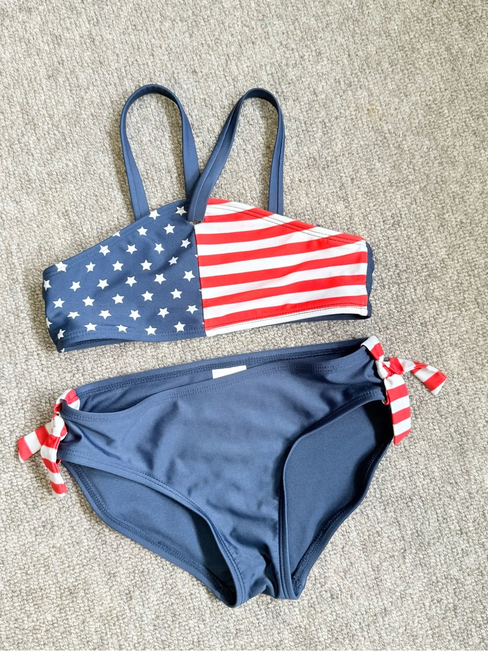 Girls’ Stars & Stripes Bikini Set - Navy, Red & White